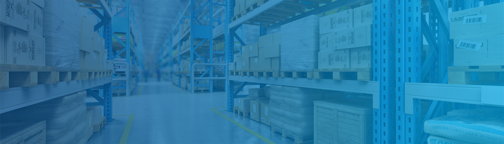 Stocked warehouse image with CHR blue overlay